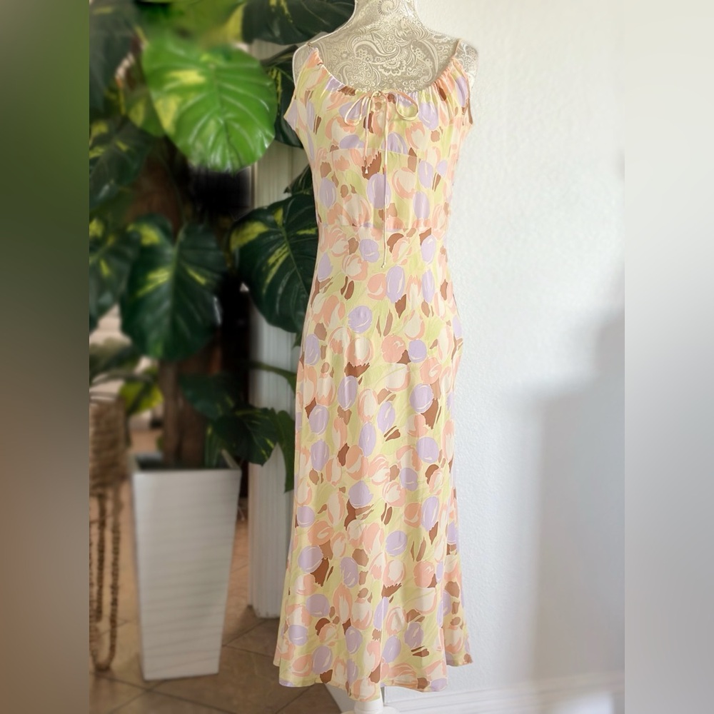 Tova Celine Pastel Abstract Maxi Dress Small Romantic Date Bridal Baby Shower